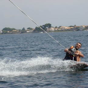 Session Wake-board sur l'étang de Thau